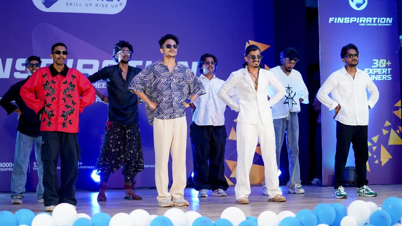 Student performance group on the Finspiration stage