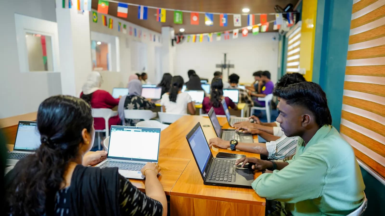 Finprov learners in class at Manjeri