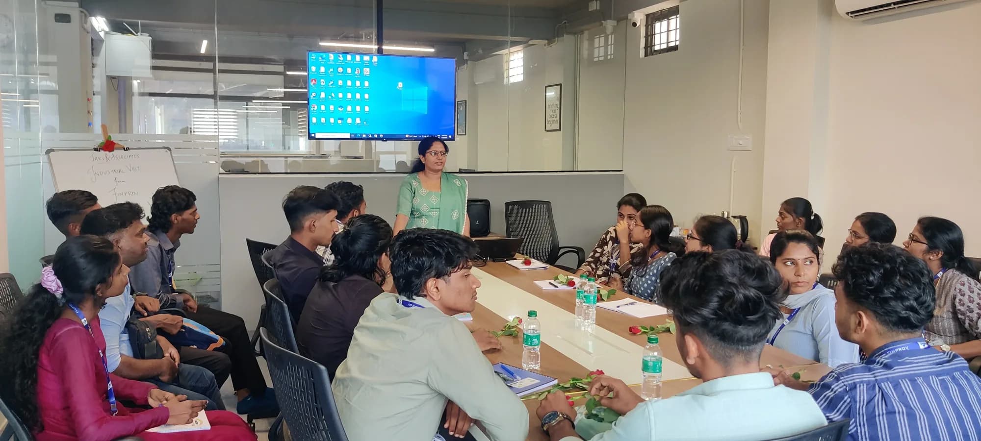 Finprov learners in a practical session