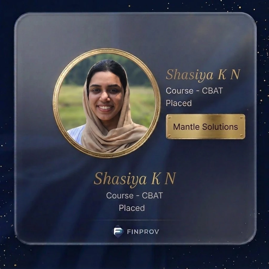 Shasiya K N placed at Mantle Solutions after CBAT