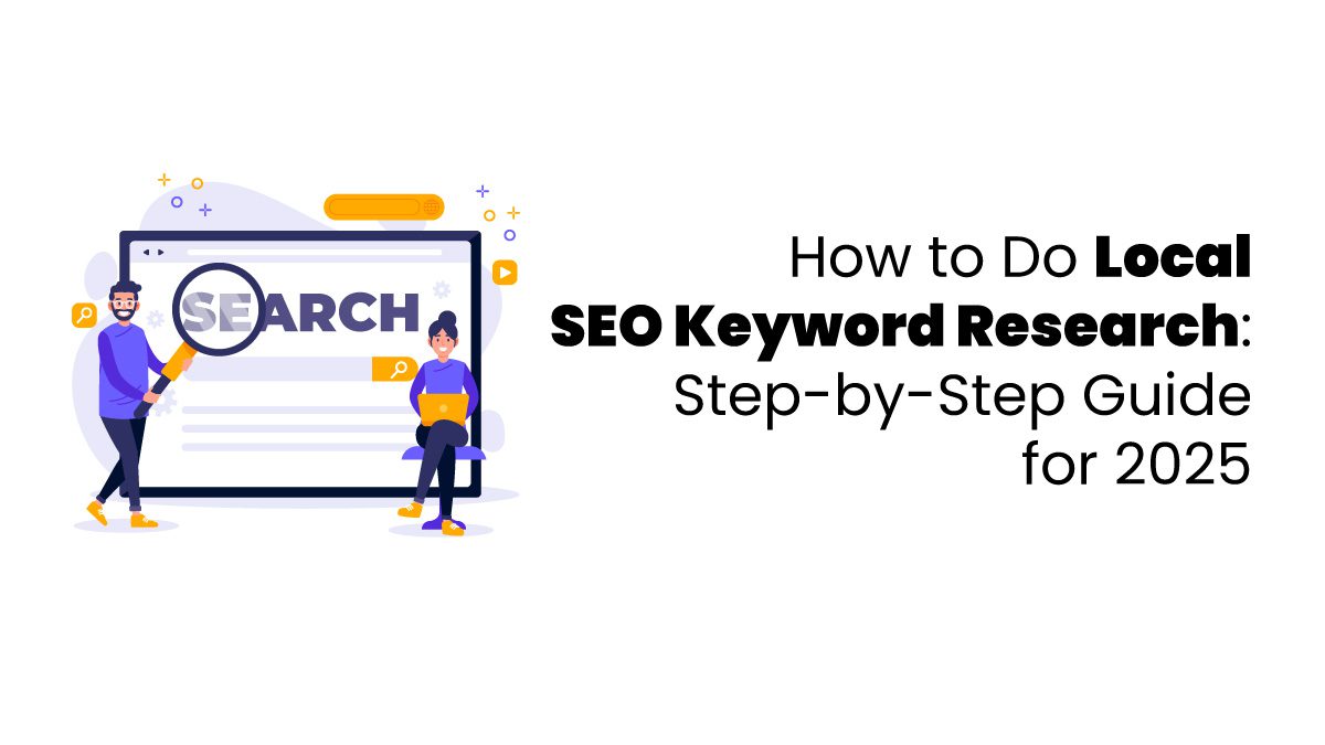 vector image showing local seo keyword research
