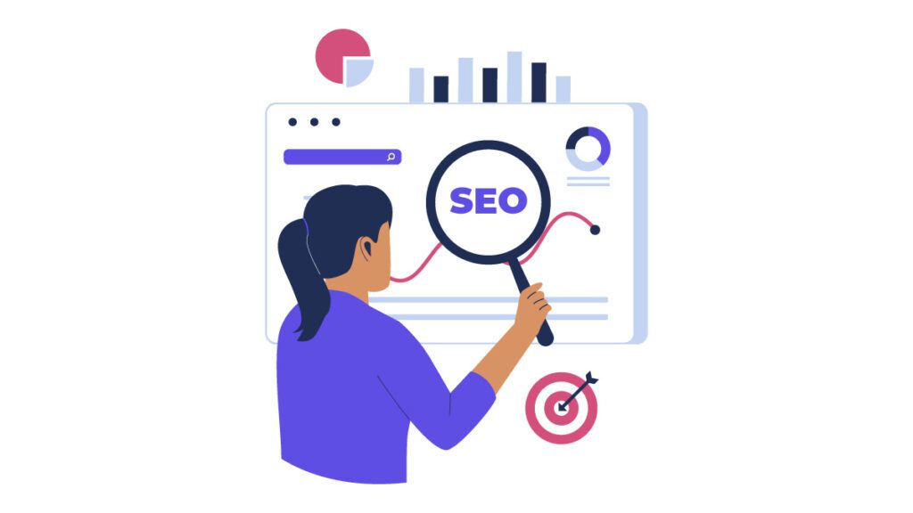 vector image representing local keyword research