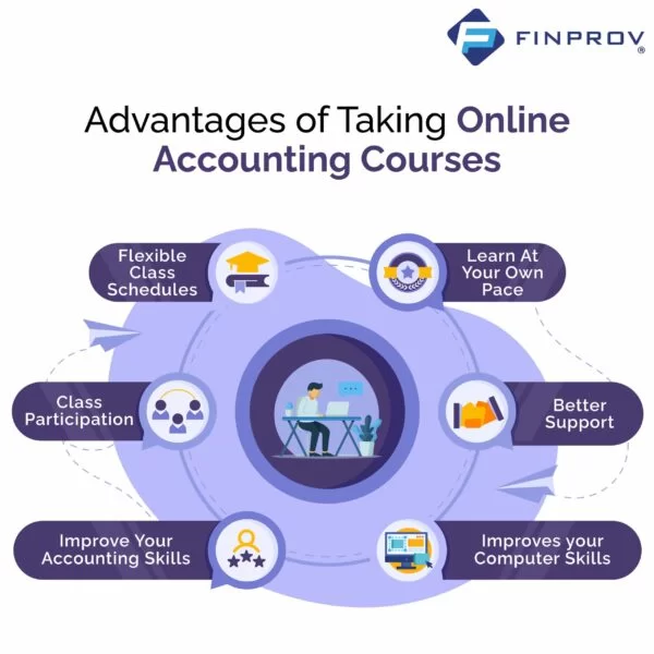 vector image showing Online Accounting Courses