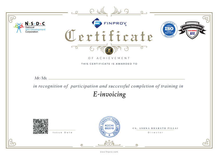 e-invoicing certificate