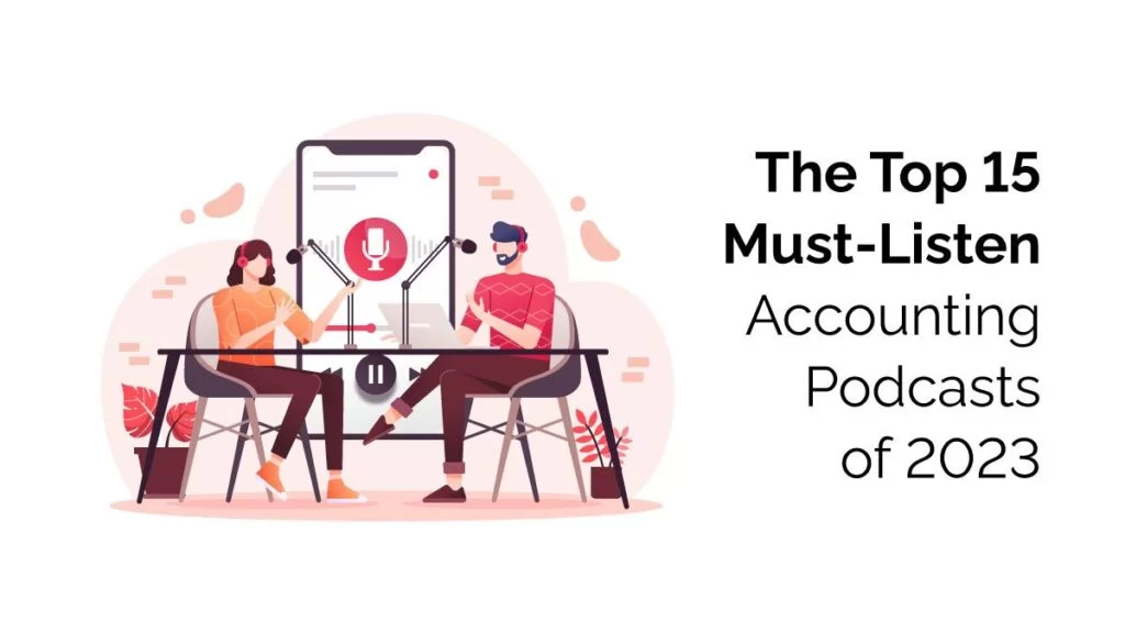 vector image on accounting podcasts you must listen to
