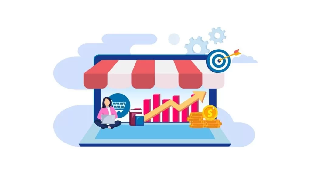 vector image of small businesses