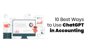vector image showing ways to use chatgpt in accounting