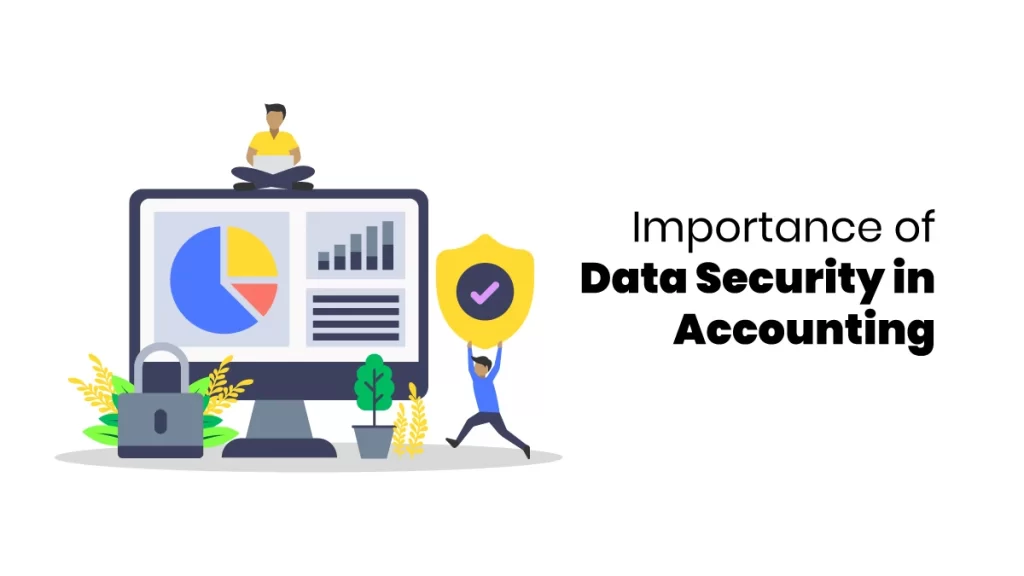 vector image showing data security in accounting