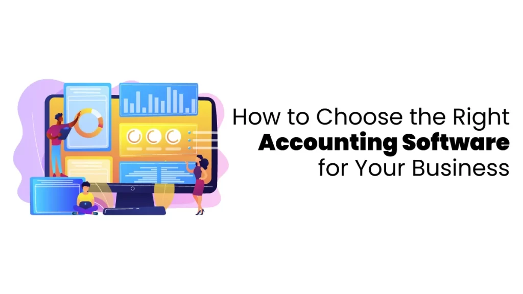 vector image showing tips for selecting business accounting software