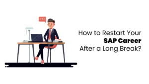 vector image showing sap career after break