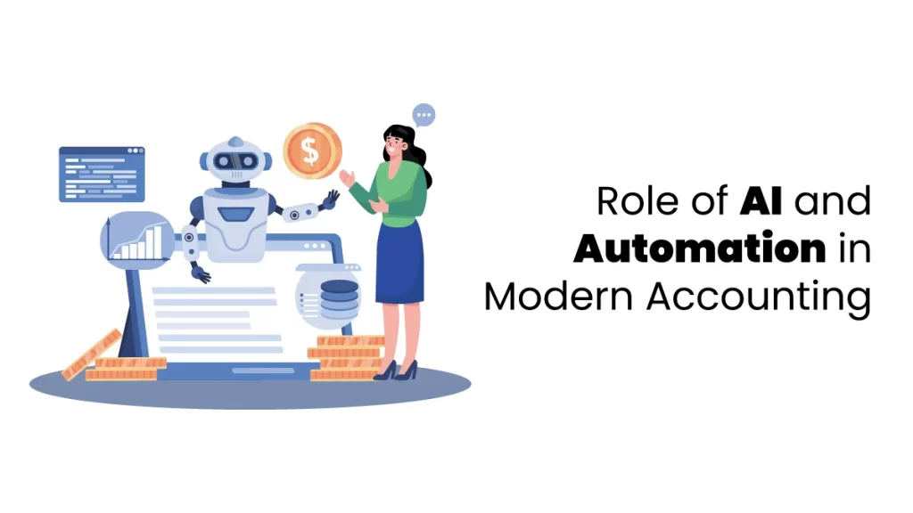 vector image showing AI and automation in accounting