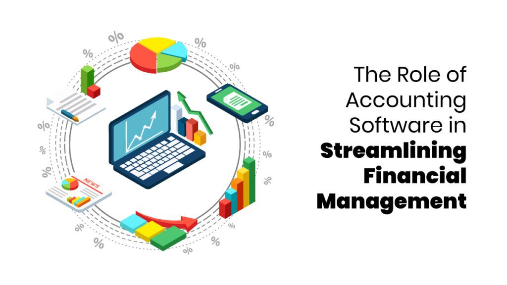 vector image showing Role of Accounting Software in Streamlining Financial Management