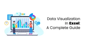 vector image showing Data Visualization In Excel