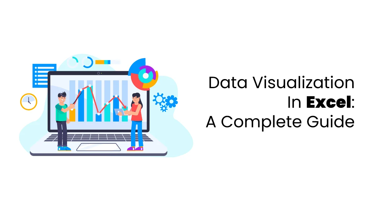 vector image showing Data Visualization In Excel