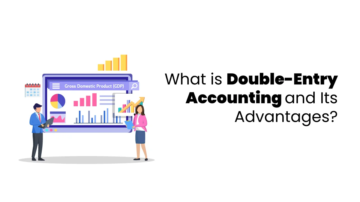 vector image showing Double-entry accounting