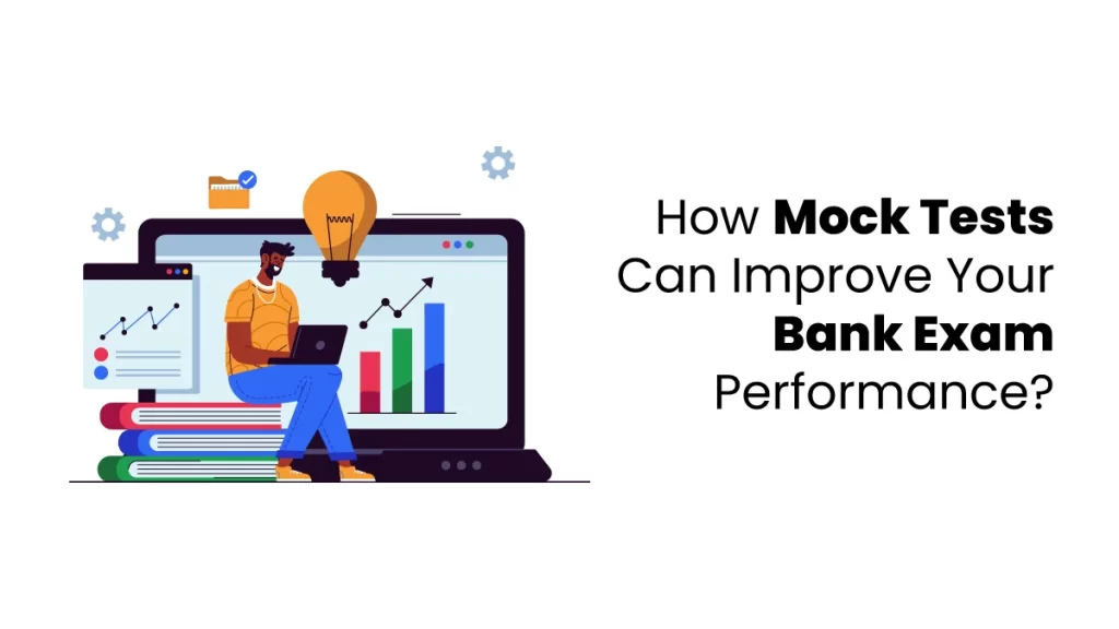 vector image showing mock tests for bank exams