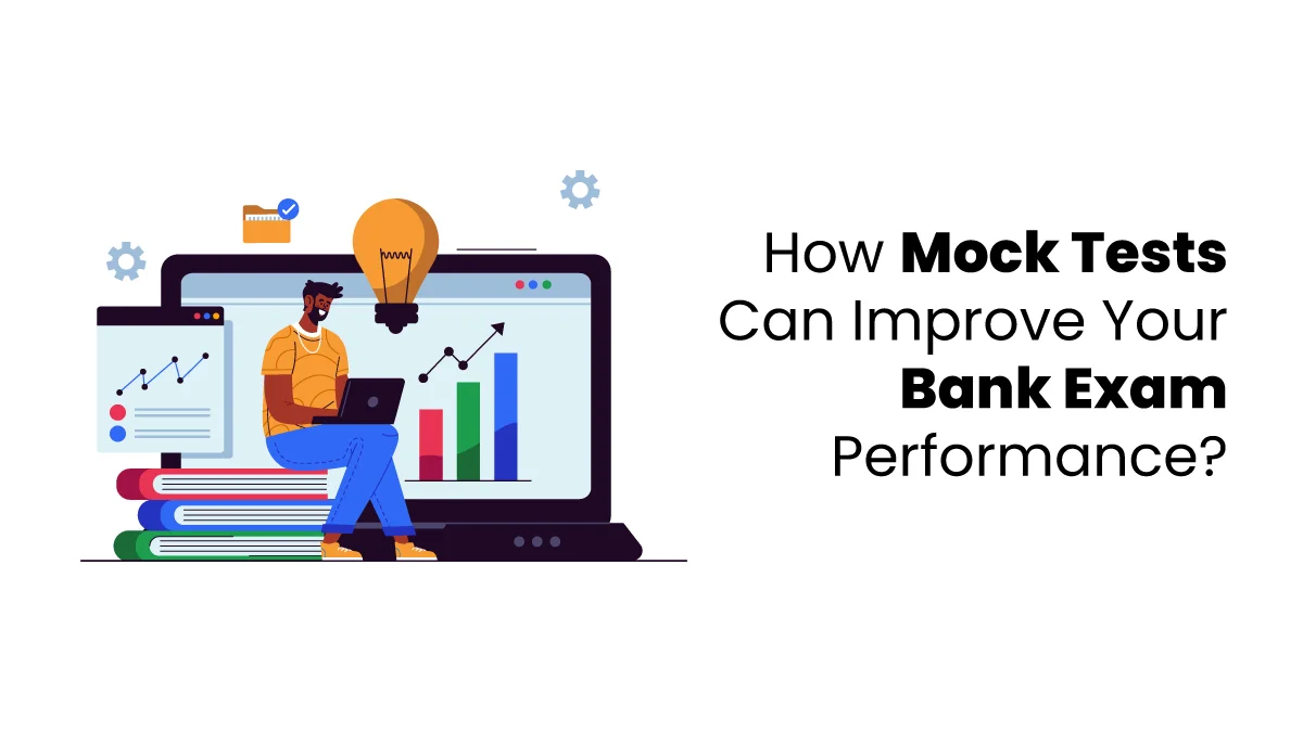 vector image showing mock tests for bank exams