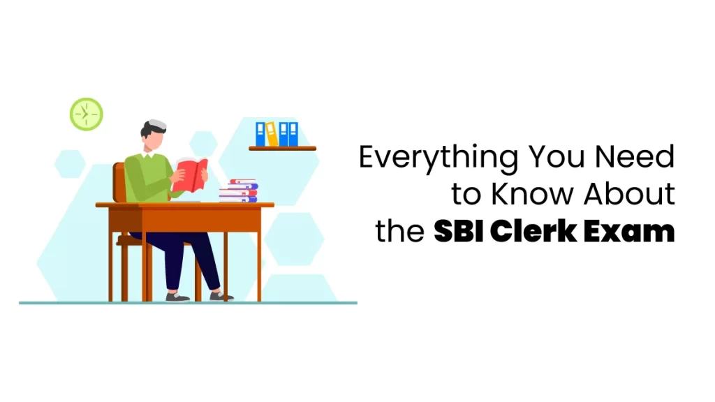 vector image showing SBI Clerk exam