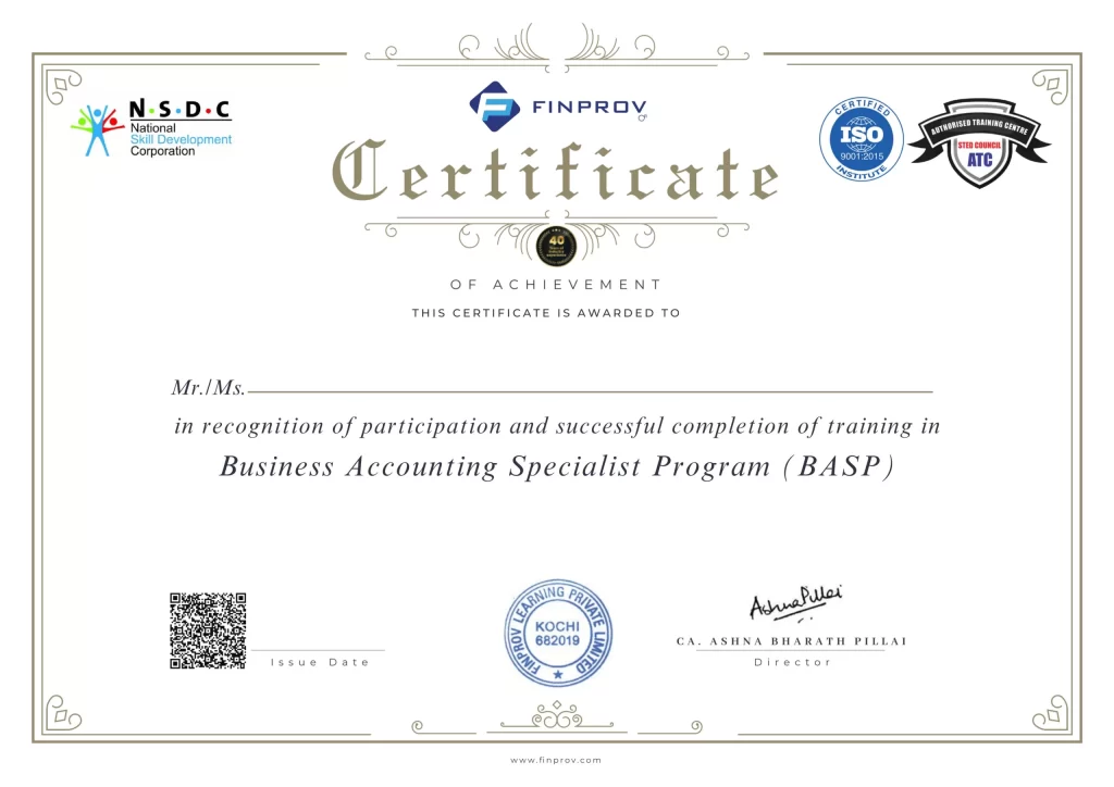 BASP certificate