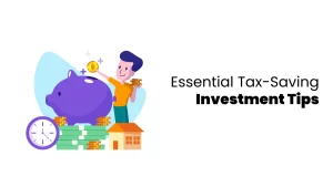 vector image showing essential tax saving investment tips
