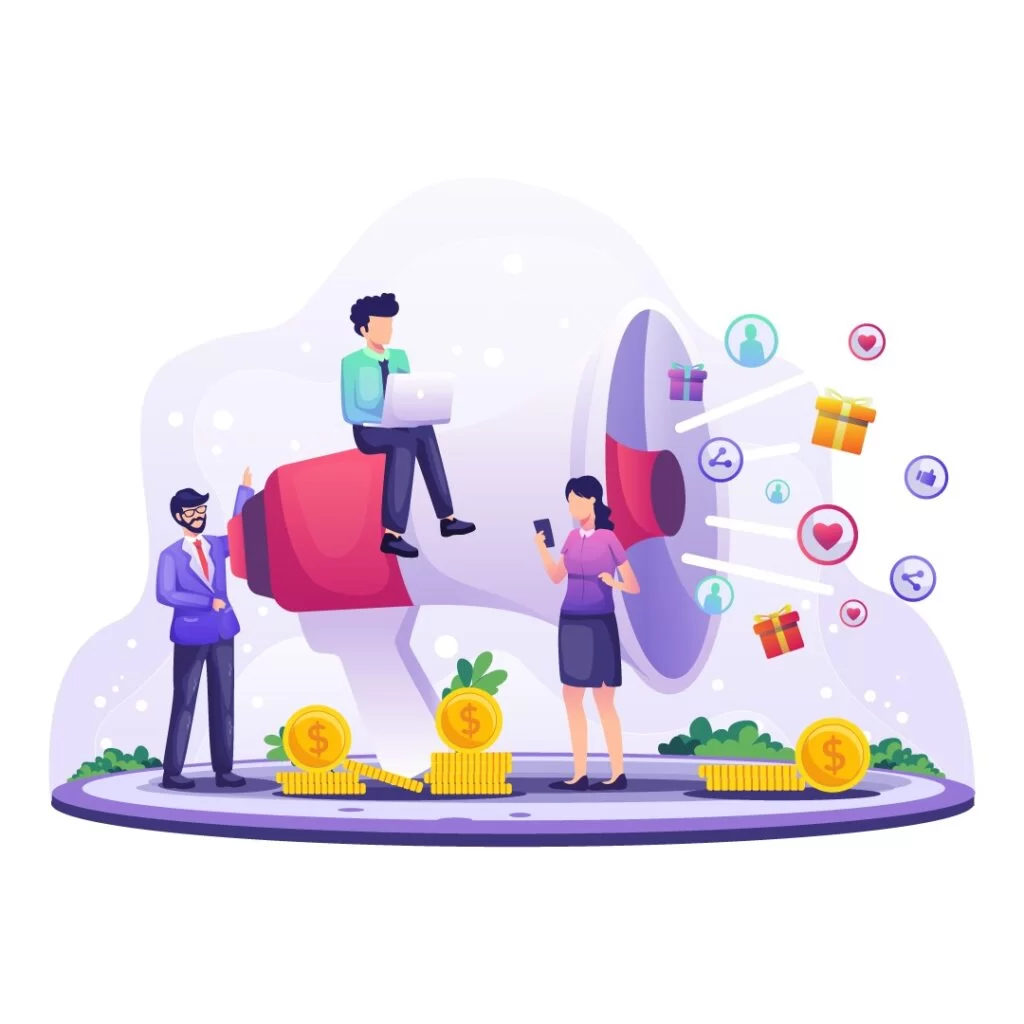 vector image on Traditional Marketing and Digital Marketing