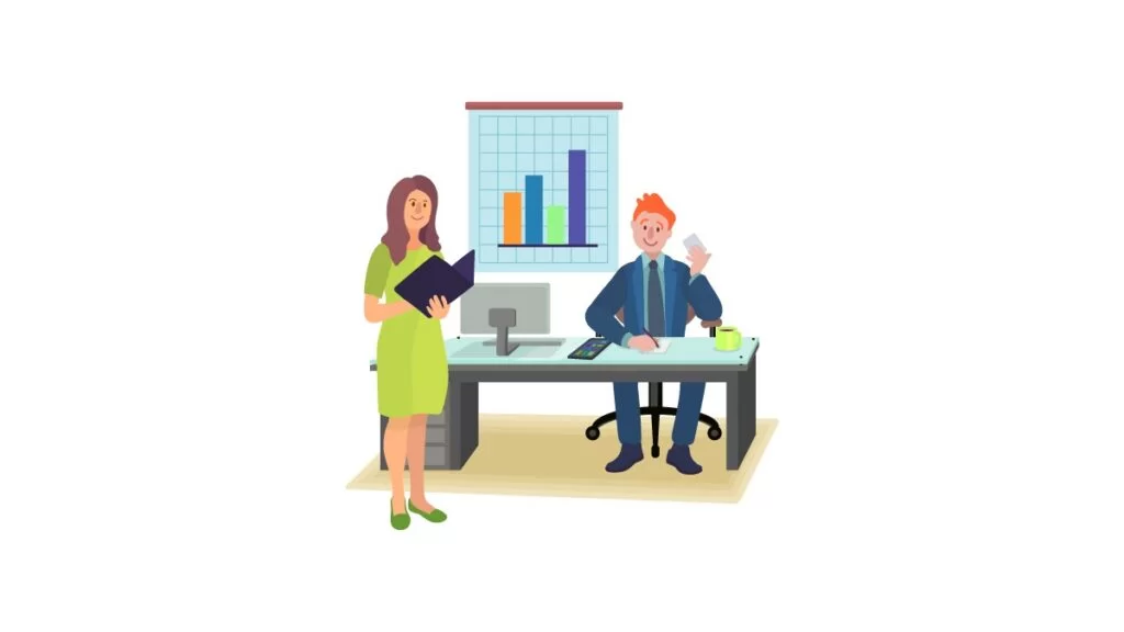 vector image showing accounts payable job interview questions and answers