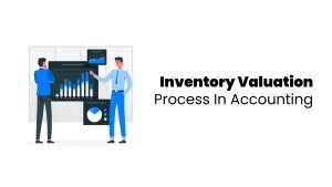 vector image showing inventory valuation process