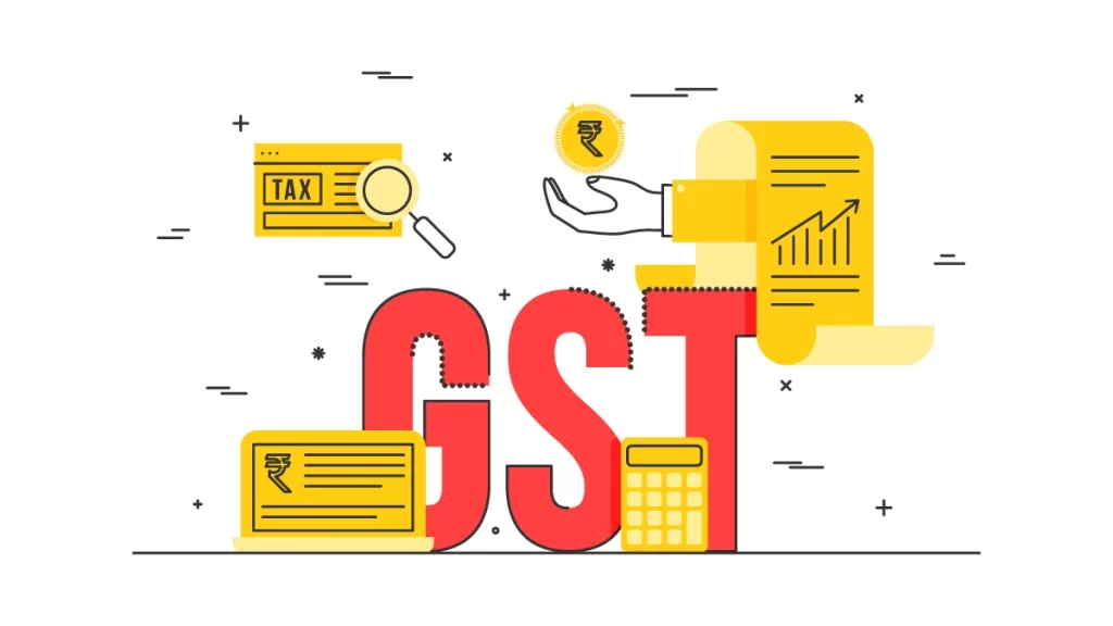 vector image showing gst rate changes