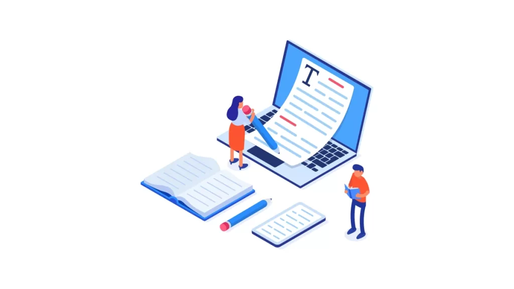 vector image representing copywriting vs content writing