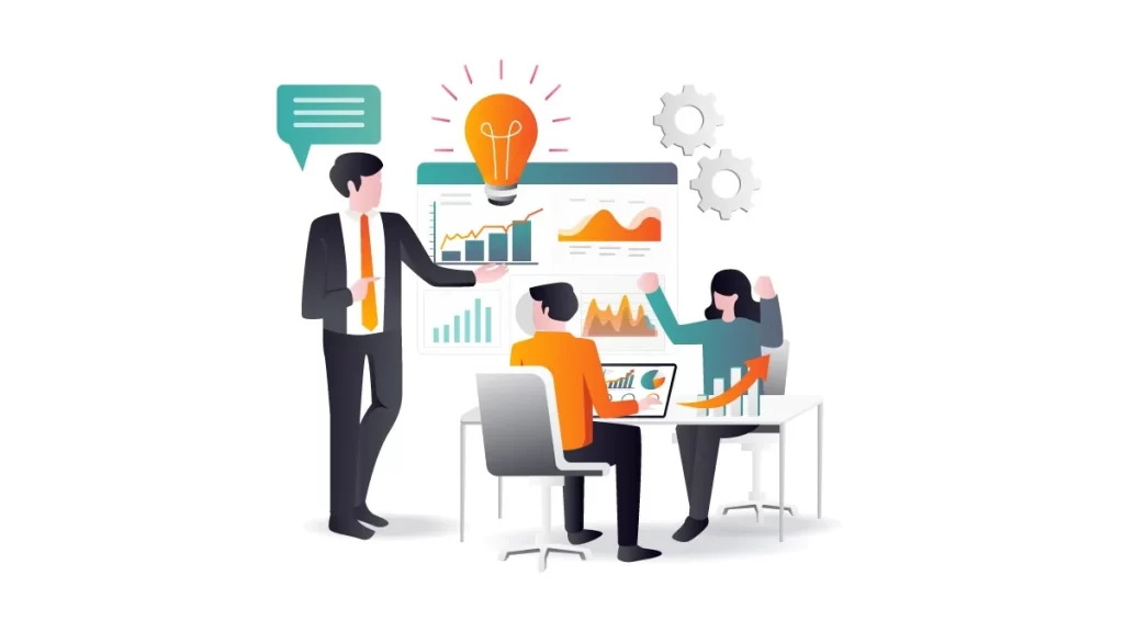 vector image representing freelancing and agency work