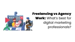 vector image showing freelance and agency work