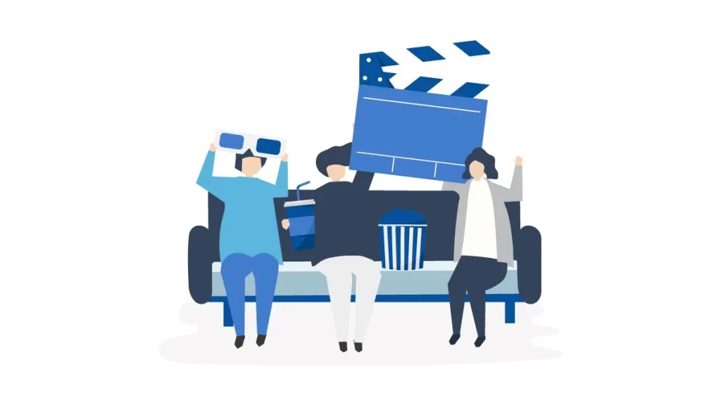 vector image representing movie memes in digital marketing