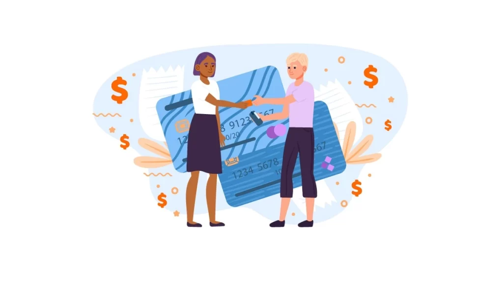 vector image on credit card and debit card