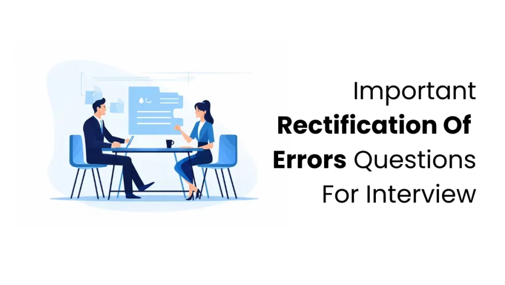 vector image representing rectification of errors interview questions