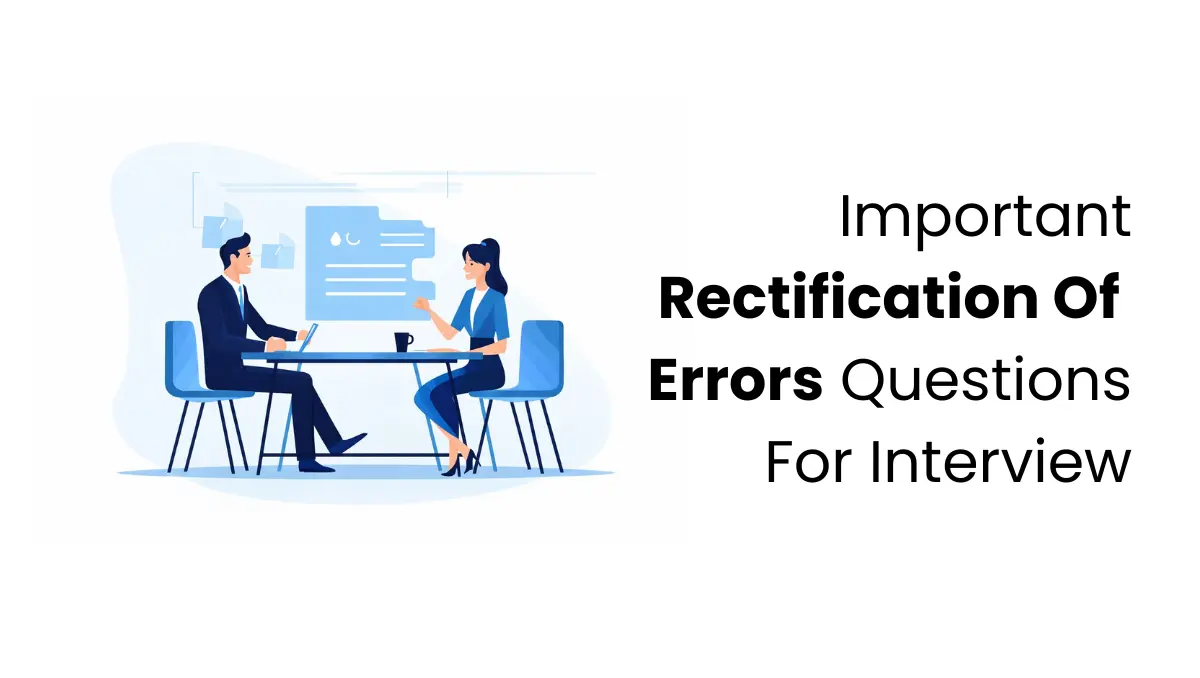vector image representing rectification of errors interview questions