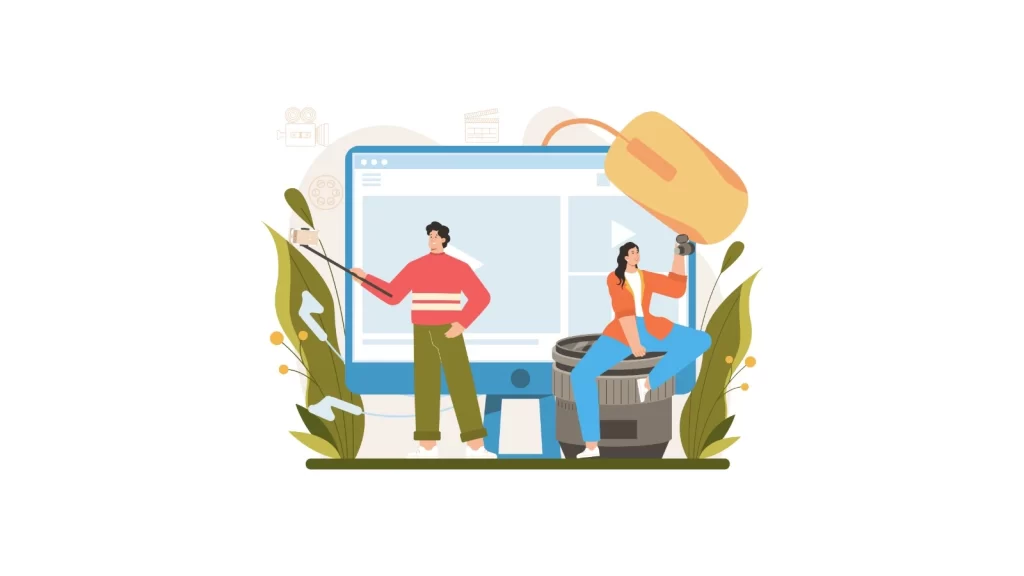 vector image: blog vs vlog