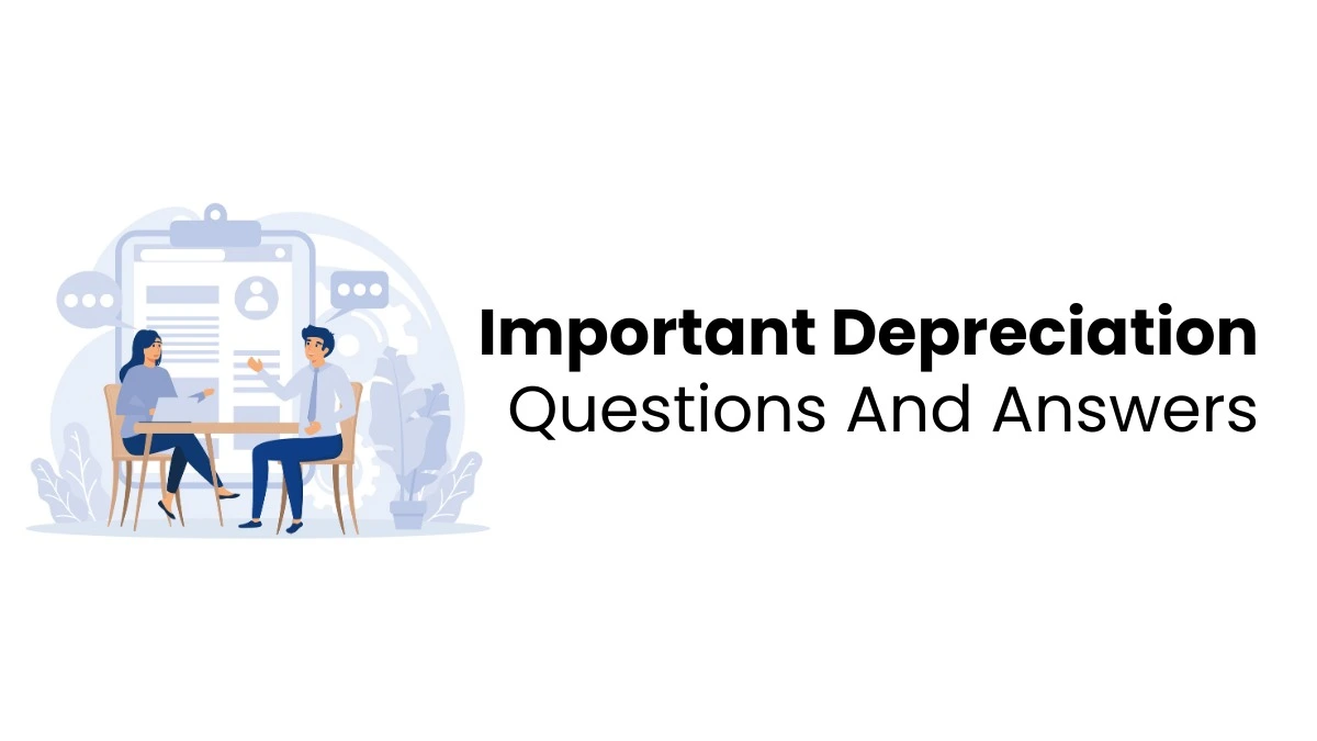 vector image showing depreciation questions and answers