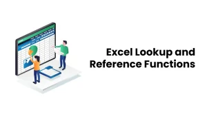 vector image showing excel lookup and reference function