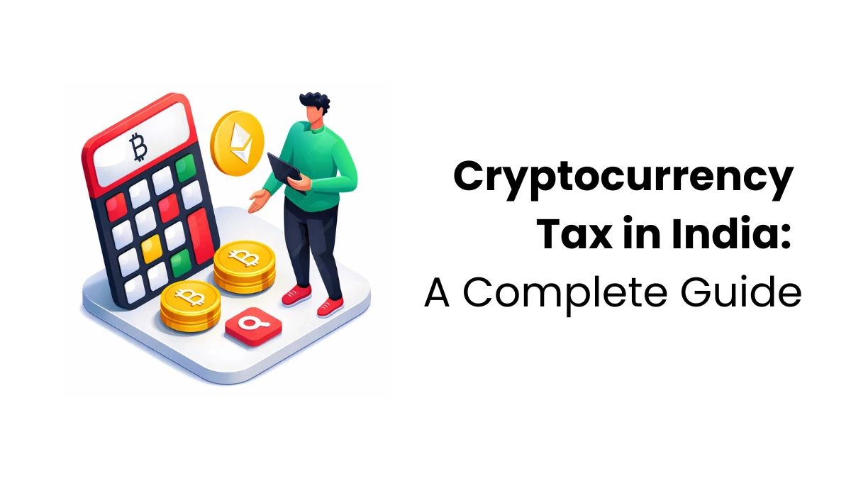 vector image showing cryptocurrency tax in india