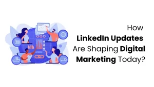 vector image showing linkedin updates