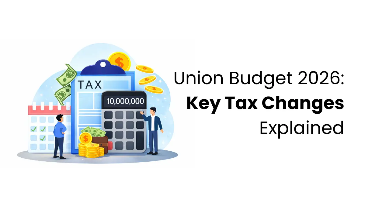 vector image showing union budget tax changes