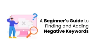 Vector image showing finding and adding negative keywords