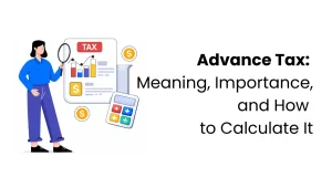 vector image representing advance tax