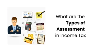 vector image showing types of assessment in income tax