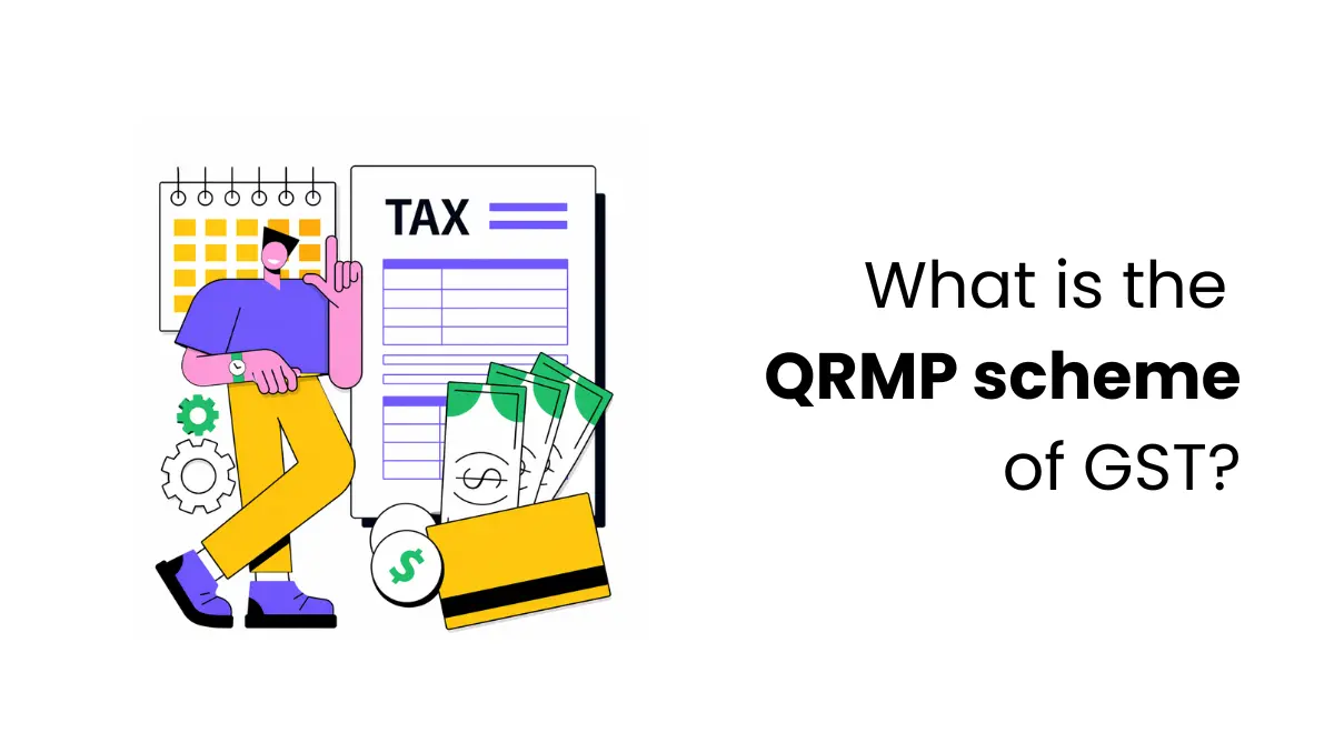 Vector image showing QRMP scheme of GST
