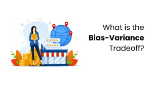 vector image showing bias variance tradeoff