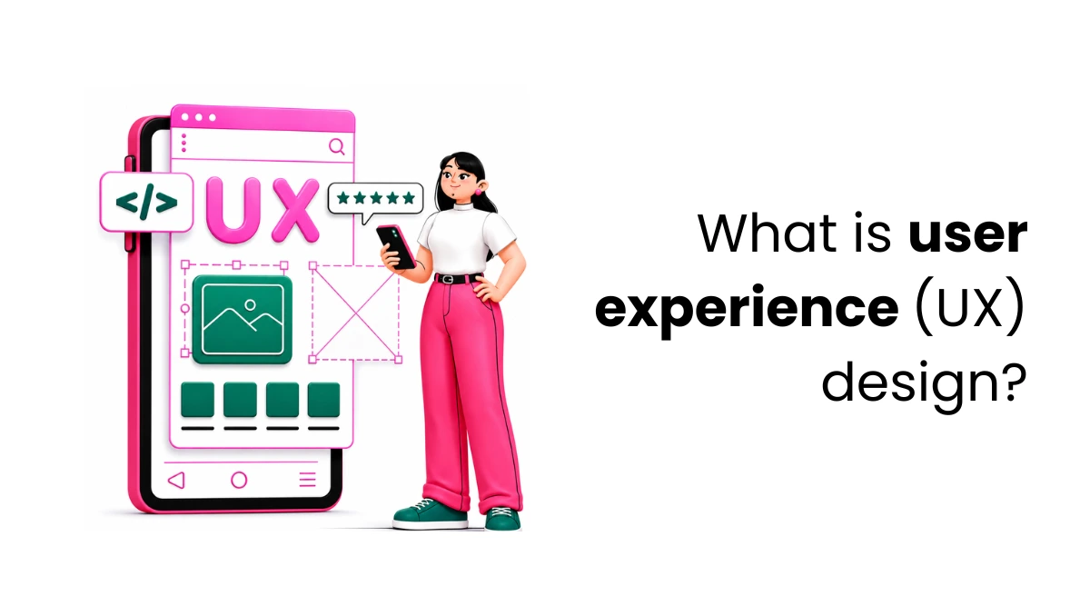 vector image showing UX design