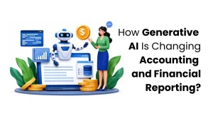 vector image showing How Generative AI Is Changing Accounting and Financial Reporting