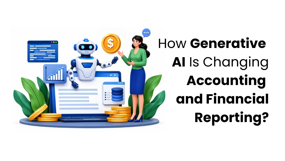 vector image showing How Generative AI Is Changing Accounting and Financial Reporting