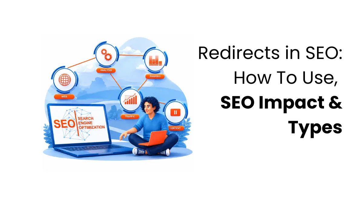 vector image representing redirects in seo